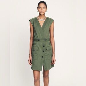 10 Crosby Derek Lam Green Sleeveless Dress